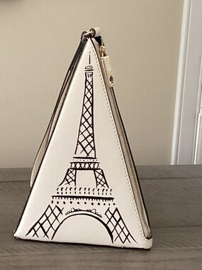 kate spade White Pyramid Eiffel Tower Wristlet